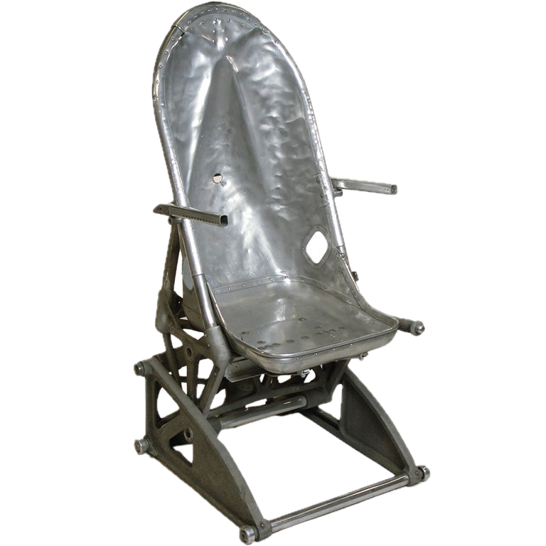 Early Air Force pilot chair used as an illustration of the average cockpit problem